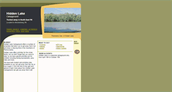 Desktop Screenshot of hiddenlakecampground.com